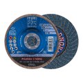 Pferd 5" x 7/8" A.H. POLIFAN® Flap Disc - Z SGP STRONG STEEL, Zirconia, 50 Grit, Conical 62957